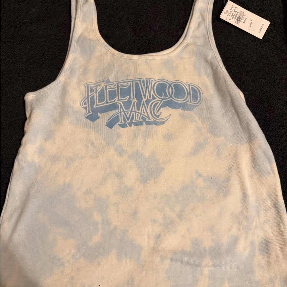 Fleetwood Mac Tie-Dye Tank Top - Light Blue